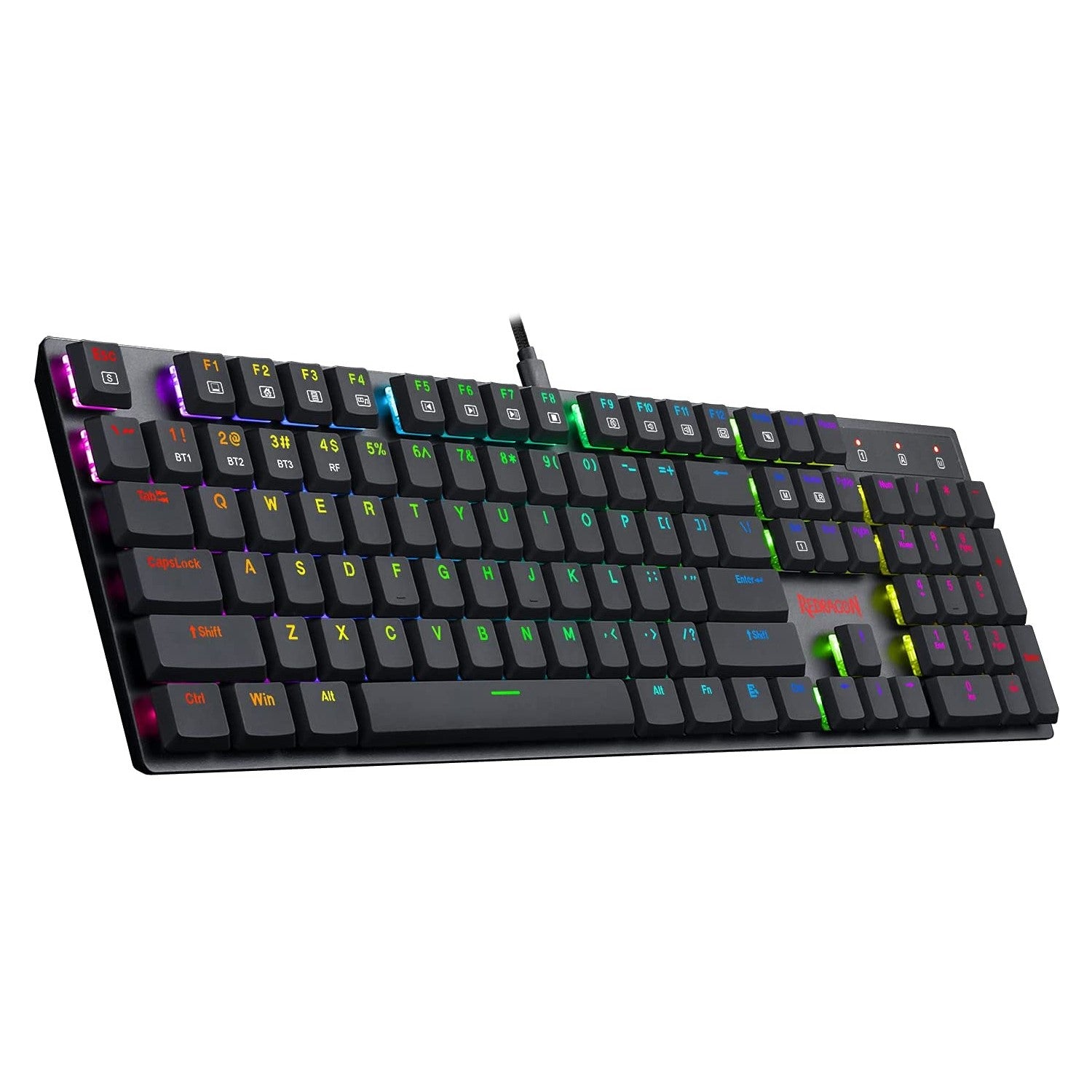 Redragon K535 Apas Mechanical Gaming Keyboard RGB LED Backlit Low Profile Wired Macro 104 Keys Red Switches for Windows Gaming PC Black Redragon K535 Apas Mechanical Gaming Keyboard RGB LED Backlit Low Profile Wired Macro 104 Keys Red Switches for Windows Gaming PC Black